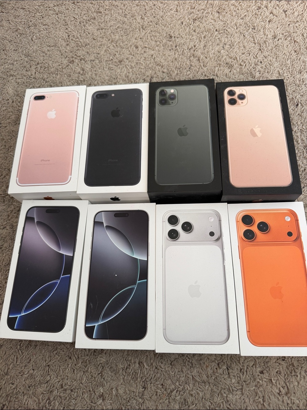 Apple iPhone Collection in Pink, Black, Green, White & Orange